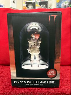 Pennywise Bell Jar LED Lamp Touch on and off base
