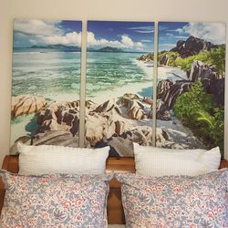 3 Panel Beach Canvas Photo