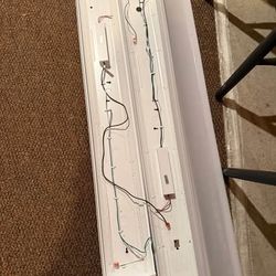 Pair of 4-Foot LED Shop Light Fixtures with Covers