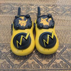 Two Walkie-talkie For Kids Pikachu Used Good Working Condition.