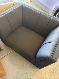 Blue chair from Living Spaces