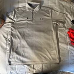 Under Armor-NEW Grey Polo Shirt 
