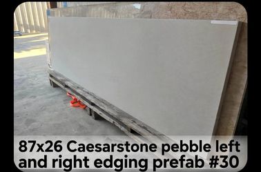 87x26 Caesarstone pebble prefab