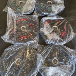 New Three Pairs Of Bumper Weights At 25 Pounds 15 Pounds And 10 Pounds