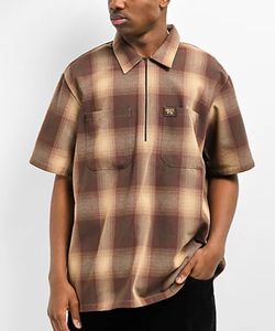 FB County Checker Half Zip Short Sleeve