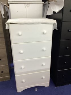 White 4-Drawer Chest