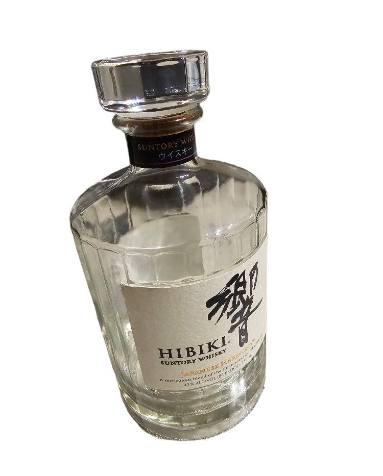 Empty bottle of japanese whiskey
