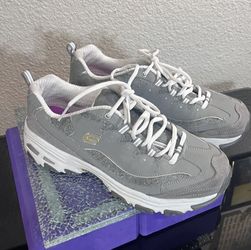 Skechers Women’s D'Lites Low-Top Running Shoes Grey Size US 9.5! 