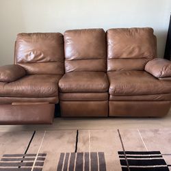 Power Reclining Leather Sofa