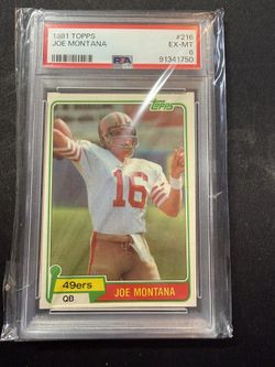 1981 Joe Montana 216 Rookie PSA 6 Topps