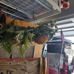 2 Artificial Hanging Basket Plants