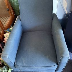 2 Blue Manual Recliners 