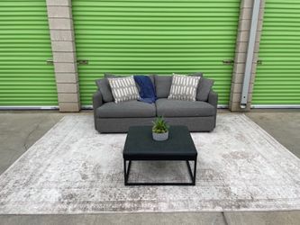 *Free Delivery* Gray Crate & Barrel Couch Sofa 3 Seater