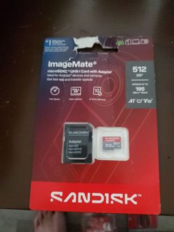 Sandisk microsdxc uhs-I card 512gb speeds up to 195mb's