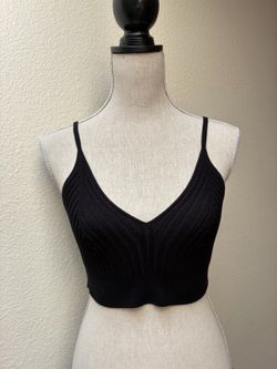 H&M Women’s Black Crop Tank Top, size Medium