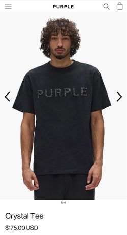 Purple brand crystal tee