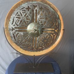 Vintage Metal Shield Sculpture By Tony Evan’s