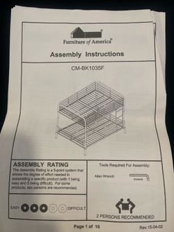 Metal Bunk Beds Grey color Full Size