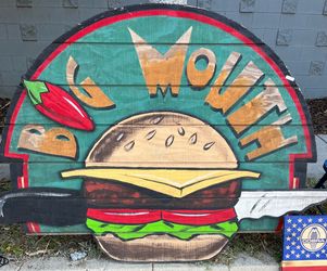 Chili’s 80’s 90’s Huge Vintage RARE Hand Painted Promo Sign Restaurant Fast Food Arby’s McDonald’s Burger King In & Out Carl’s Jr. Denny’s BIG MOUTH