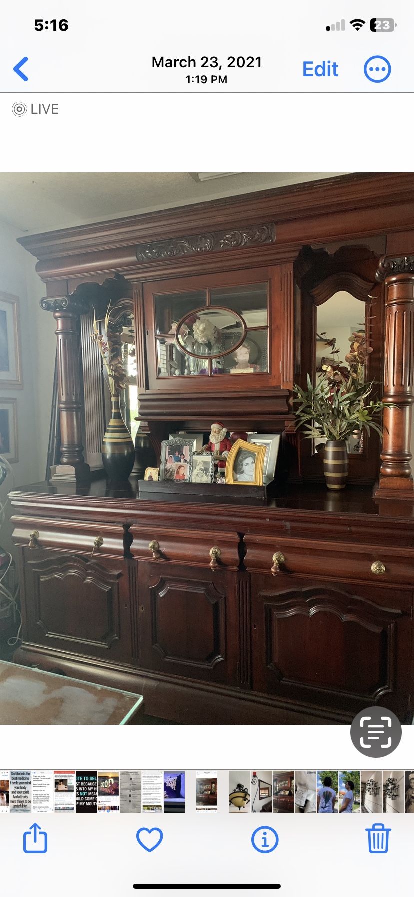 Antique Buffet with Hutch