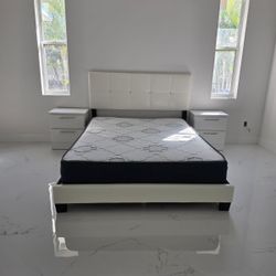 ✨BED +MATTRESS + NIGHTSTANDS- CAMA+COLCHON+MESAS DE NOCHE