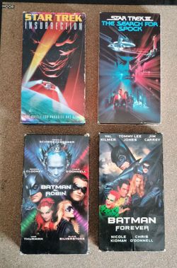 Lot of 4 Kids VHS Tapes Star Trek & Batman