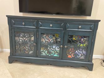 Entertainment Center and Wood Console