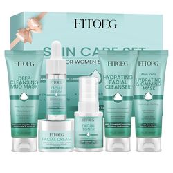 Teen Women Gifts, Skin Care, Skincare, Hydrate, Oil Control,Pore Shrinking,Anti-Allergy Facial Skin Care Routine Kit Travel Size Gift Set Stocking Stu