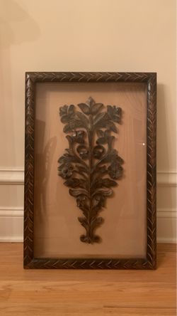 Dark wood shadowbox picture