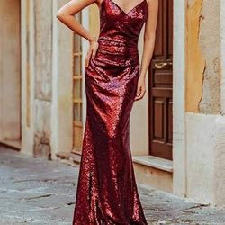 Shimmer red dresses, size 8 and 6