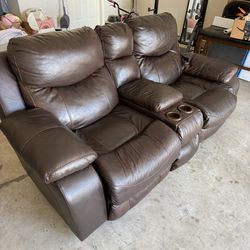 Genuine Leather Couch