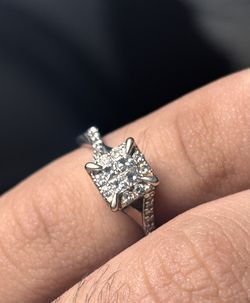 10K gold - 1.5ct Moissanite Ring