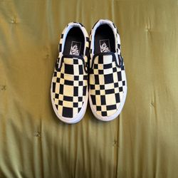 Vans Platform Checkerboard Slip Ons