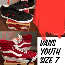 Vans Size 7 Youth
