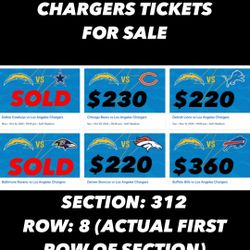 CHARGERS TICKETS FOR SALE