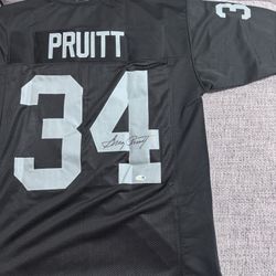 GREG PRUITT SIGNED Autograph Custom Jersey - JSA Coa - Oakland Raiders