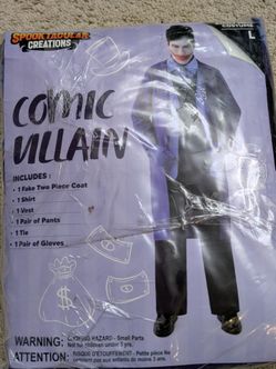 Joker Batman Adult Men Large Costume NEW