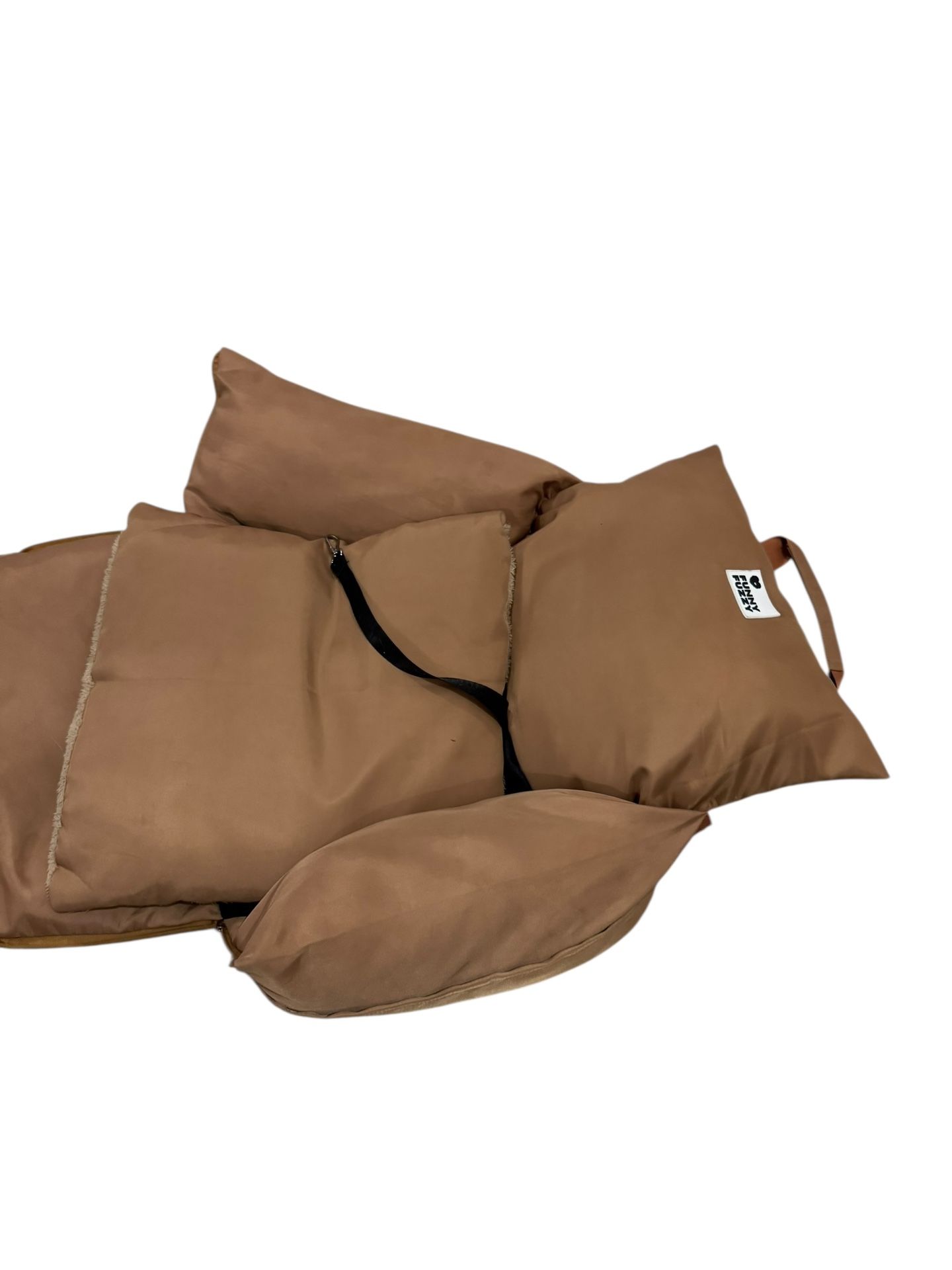 FunnyFuzzy Waterproof Dog Car Seat Bed โ First Class Single Seat, Brown, Like New