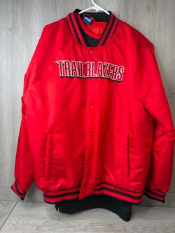 Portland Trail Blazers Varsity Bomber Jacket Red Size Men'S Xl (A1D032452)