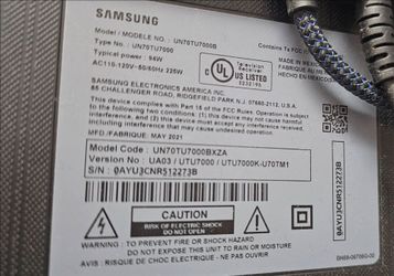 Samsung 70" 4K UHD Smart TV UN70TU7000