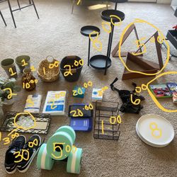 Home Decor, Electronics, Baskets, Dog Harness, Plates, Shoes