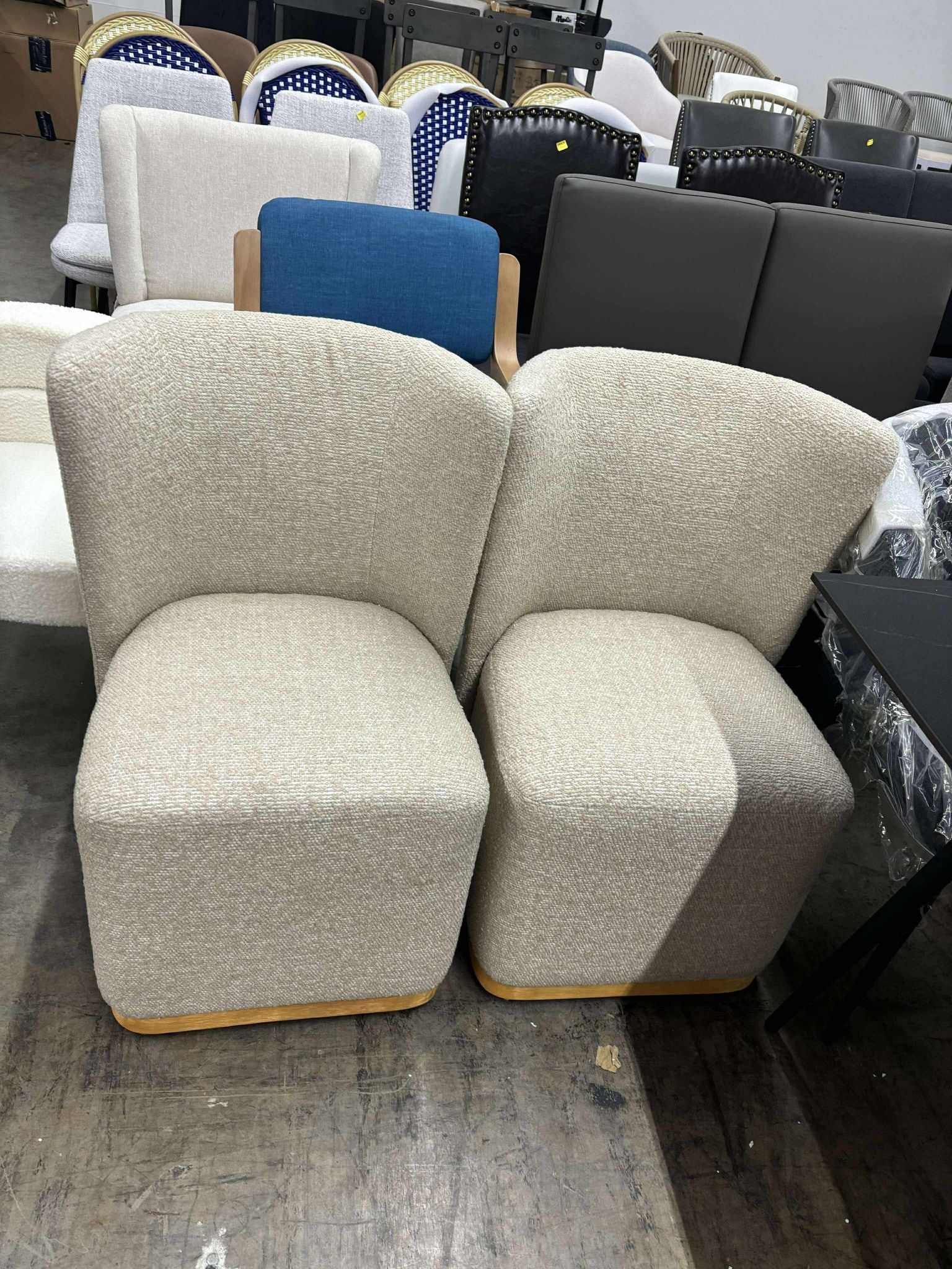 CHITA Upholstered Rolling Dining Chair on Casters Set of 2, FSC Certified Modern Fabric Dining Chair with Casters
