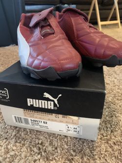 Puma Socolar Oxblood Red/Silver brand new in box sz 10.5 PUMAS. PVC free