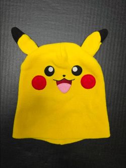 Pokemon Pikachu Youth Beanie Hat Yellow Knit Cap 3D Ears Nintendo OSFM