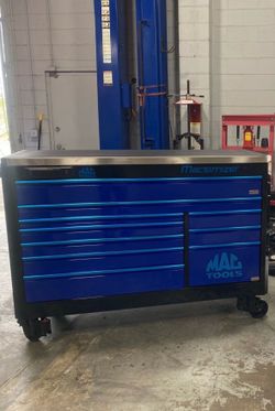 Mac Macsimizer Blue/Black rolling 2 bay tool box