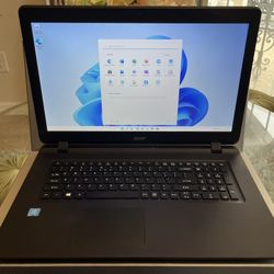 Acer Aspire ES1-732 Laptop 17.3” Pentium 8GB RAM 256GB SSD Windows 11 w/ Charger - $99