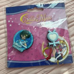 Sailor Moon Mercury Pin Button Set 