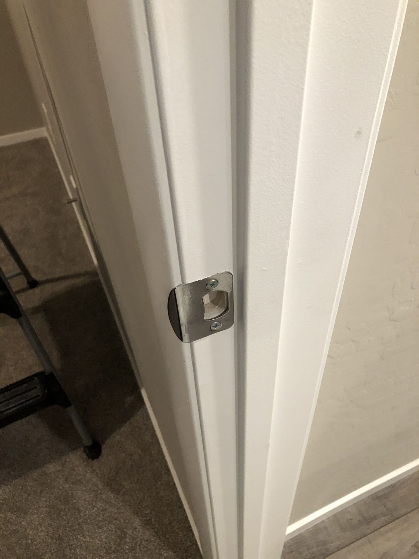Silver quick set door knobs