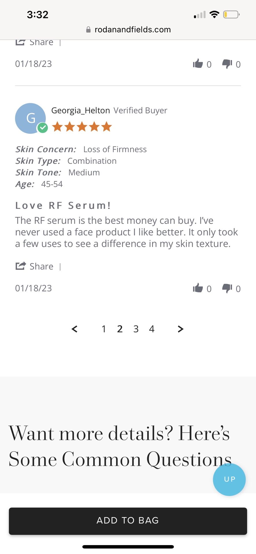 Rodan And Fields Total RF Serum Lotion Skincare Good Tightening Anti-aging Lightening No Wrinkles