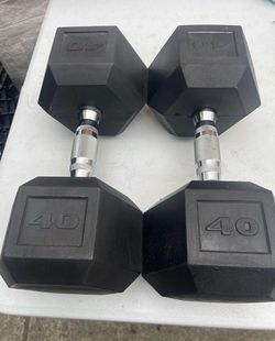 CAP Barbell, 40lb Rubber Hex Dumbbell, Single
